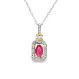 .72ct Ruby Diamond Fashion Pendants 14KT Yellow Gold