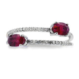 .73ct Ruby Diamond Ring 14KT White Gold
