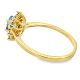 .43ct Aquamarine Diamond Ring 10KT Yellow Gold