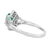 .94ct Emerald Diamond Ring 14KT White Gold