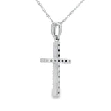 .13ct Diamond Cross Religious Pendant 14KT White Gold