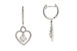 .50ct Diamond Dangle Earrings 14KT White Gold
