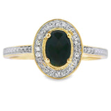 .55ct Onyx Diamond Ring 10KT Yellow Gold