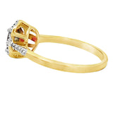 1.75ct Garnet Diamond Ring 10KT Yellow Gold
