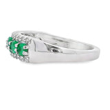 White Topaz 3 Stone Ring Sterling Silver