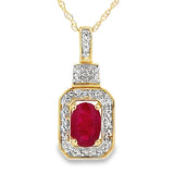 .66ct Ruby Diamond Fashion Pendants 10KT Yellow Gold