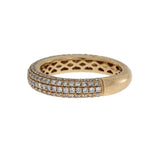 1.00ct Diamond Wedding Band Ring 14KT Rose Gold