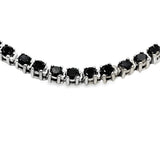 2.27ct Black Diamond Tennis Bracelet Sterling Silver