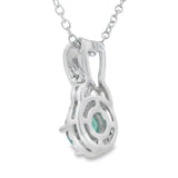 .58ct Emerald Zircon Fashion Pendants Sterling Silver