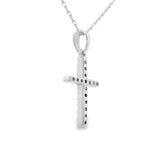 .10ct Diamond Cross Religious Pendant 14KT White Gold