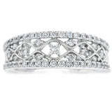 .50ct Diamond Fashion band rings 10KT White Gold
