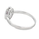 .62ct Garnet Diamond Ring 10KT White Gold