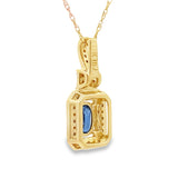 Sapphire Diamond Fashion Pendants 10KT Yellow Gold