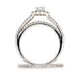 1.00ct Diamond Engagement Ring Set 14KT White Gold