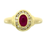 .70ct Ruby Diamond Ring 10KT Yellow Gold