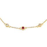 .25ct Ruby Diamond Bracelet 14KT Yellow Gold