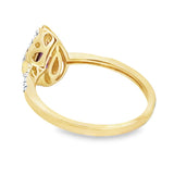 .98ct Amethyst Diamond Ring 14KT Yellow Gold