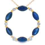 .99ct Sapphire Circle of Love Pendant 10KT Yellow Gold