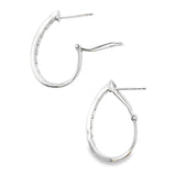 1.00ct Lab Grown Diamond Hoop Earrings 14KT White Gold