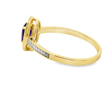 .48ct Amethyst Diamond Ring 10KT Yellow Gold