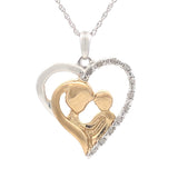 .10ct Diamond Heart Love Pendant Sterling Silver