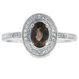 .42ct Quartz Diamond Ring 10KT White Gold