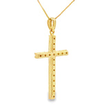 .25ct Diamond Cross Religious Pendant 14KT Yellow Gold