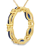 .99ct Sapphire Circle of Love Pendant 10KT Yellow Gold