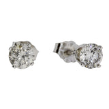1.00ct Diamond Stud Earrings 14KT White Gold