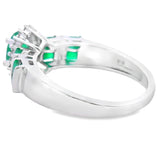 .80ct Emerald Diamond Ring 10KT White Gold
