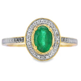 .49ct Emerald Diamond Ring 10KT Yellow Gold