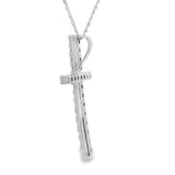 .50ct Diamond Cross Religious Pendant 14KT White Gold