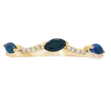 Sapphire Diamond stackable band set 14KT Yellow Gold