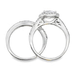 Cubic Zirconia CZ SS Bridal Sterling Silver