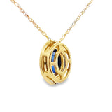 Sapphire Diamond Fashion Pendants 10KT Yellow Gold