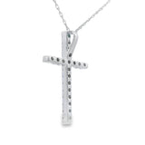 .24ct Diamond Cross Religious Pendant 14KT White Gold