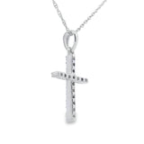 .11ct Diamond Cross Religious Pendant 14KT White Gold