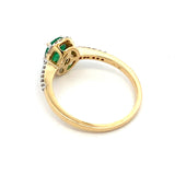 .74ct Emerald Diamond Ring 14KT Yellow Gold