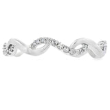 .17ct Diamond Wedding Band Ring 14KT White Gold