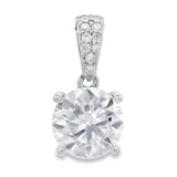 2.00ct Moissanite Pendant Sterling Silver