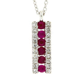 .30ct Ruby Diamond Fashion Pendants 14KT White Gold