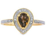 .46ct Quartz Diamond Ring 10KT Yellow Gold