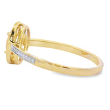 .53ct Rose Quartz Diamond Ring 10KT Yellow Gold