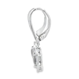 .81ct Quartz Diamond Dangle Earrings 10KT White Gold