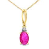 .38ct Ruby Diamond Fashion Pendants 10KT Yellow Gold