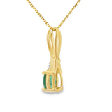 .25ct Emerald Diamond Fashion Pendants 10KT Yellow Gold