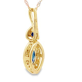 Sapphire Diamond Fashion Pendants 10KT Yellow Gold