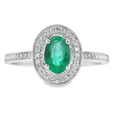 .49ct Emerald Diamond Ring 10KT White Gold