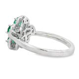 1.01ct Emerald Zircon Ring Sterling Silver