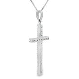 .25ct Diamond Cross Religious Pendant 14KT White Gold